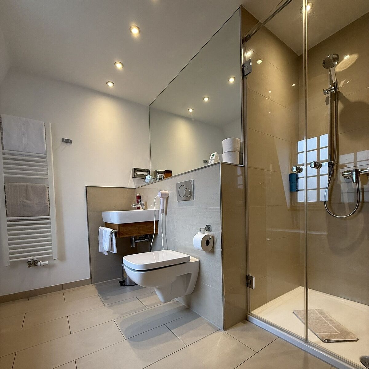 Doppelzimmer - WC, Bad und Dusche